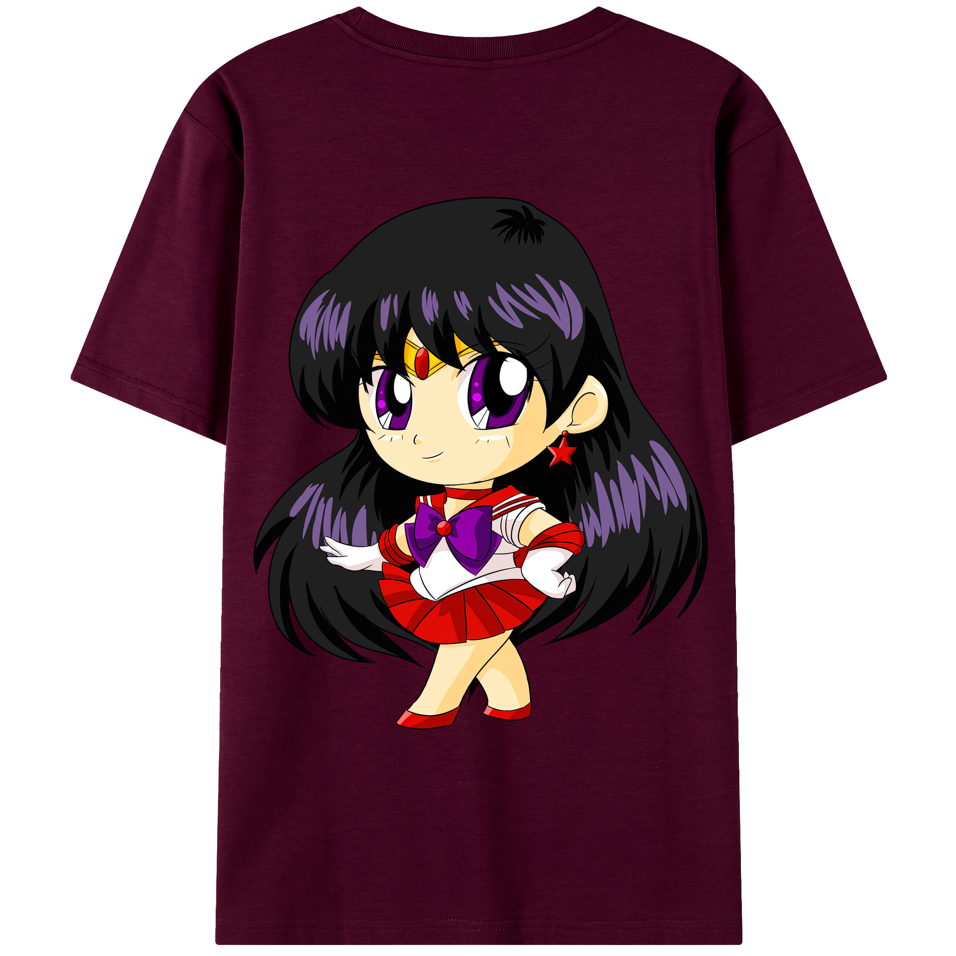 （画像用） 美少女戦士セーラームーン 火野レイ ひの レイ Sailor Moon Hino Rei （セーラーマーズ,Sailor Mars） レディース半袖Tシャツ(バックプリント)